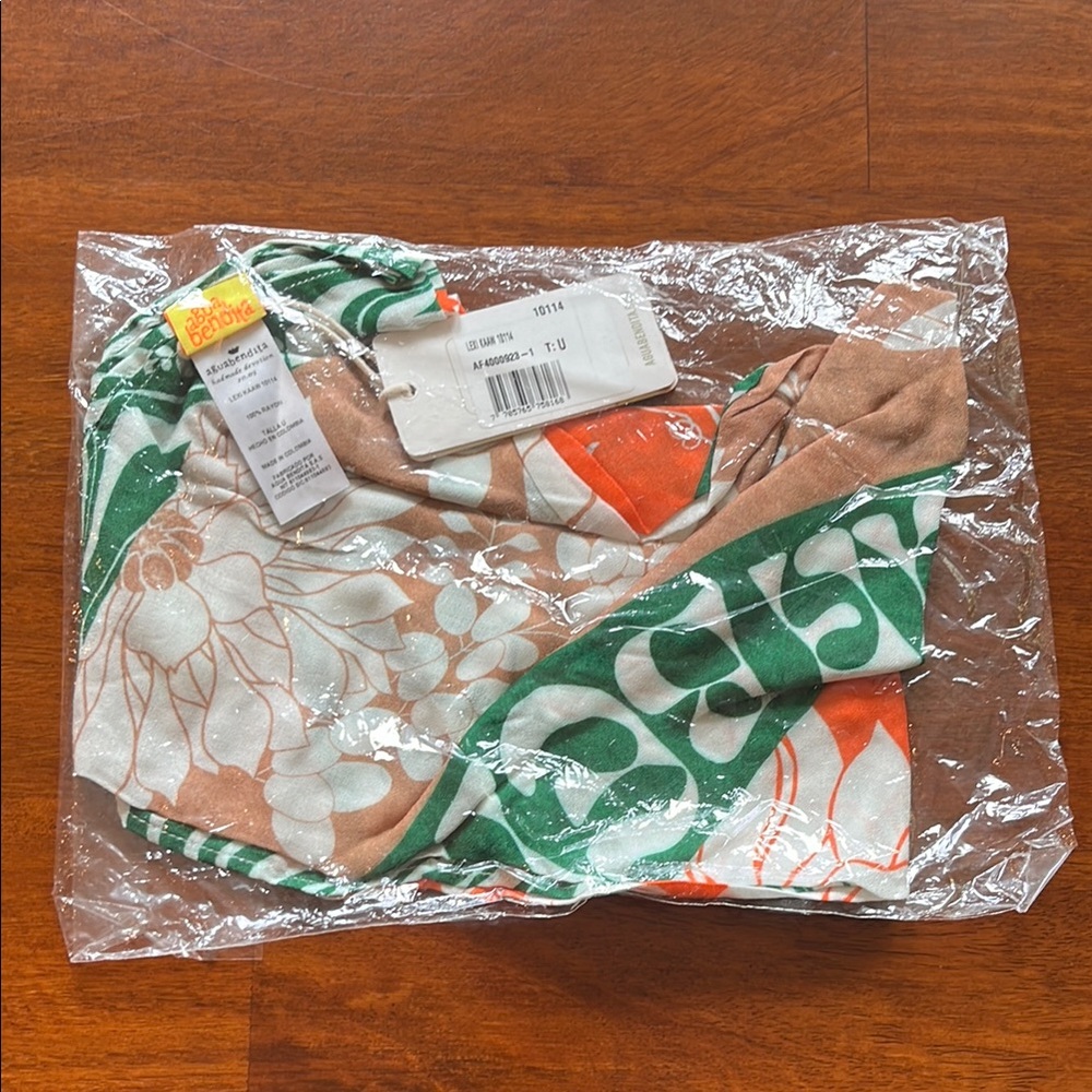 NWT AGUA BENDITA Lexi Kaaw Swim Scarf Top - Picture 2 of 5